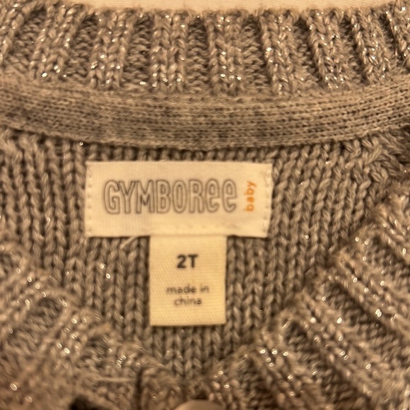 Gymboree Baby 2T Grey & Silver Cardigan - Picture 2 of 2
